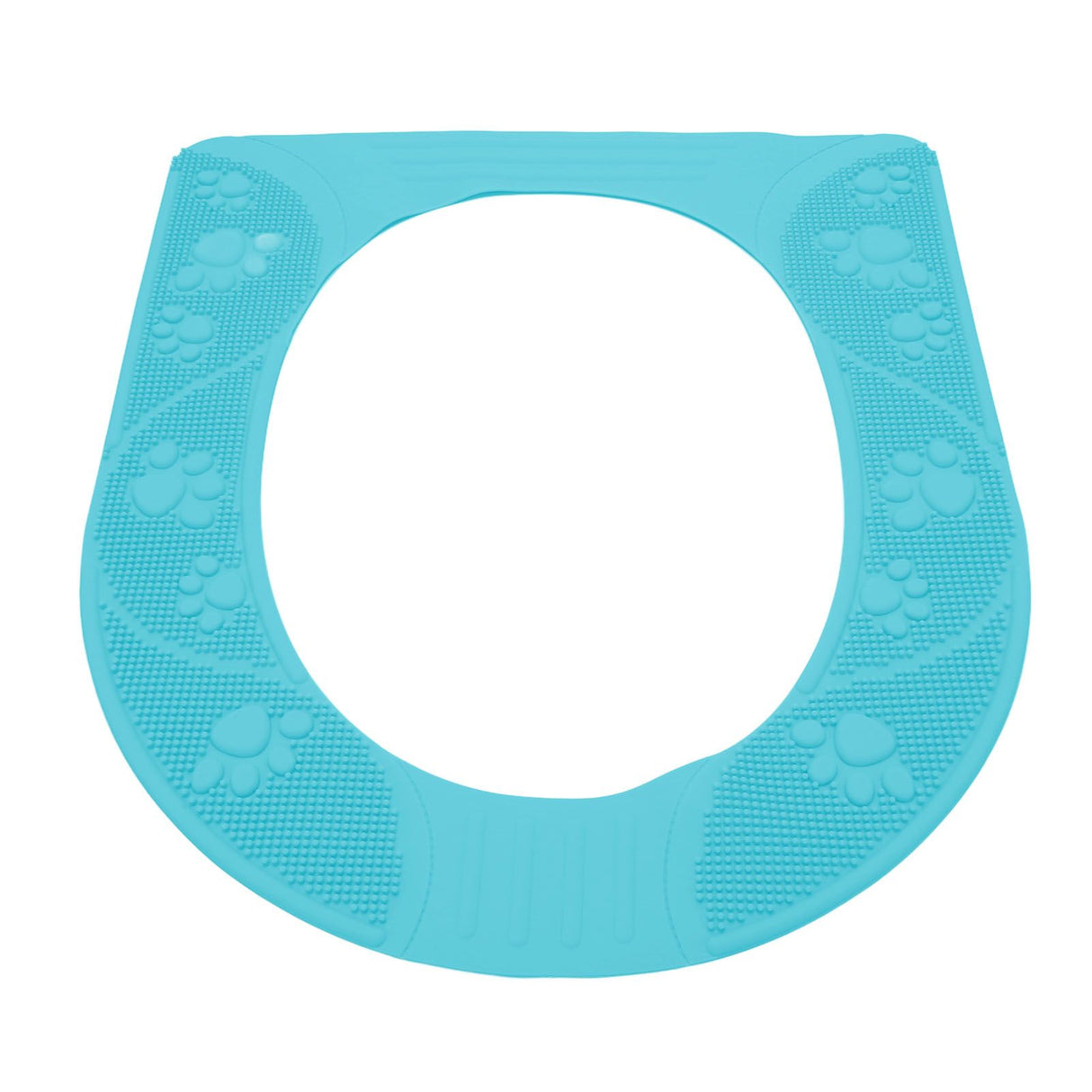 Four Season Universal Toilet Seat Cover Washable Silicone Non Slip Toilet Seat Cover Pad Sky Blue