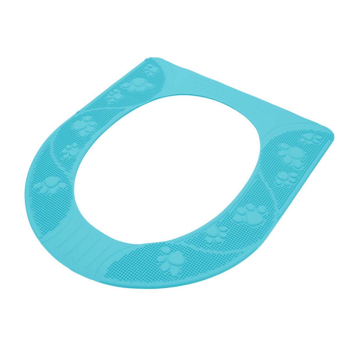 Four Season Universal Toilet Seat Cover Washable Silicone Non Slip Toilet Seat Cover Pad Sky Blue