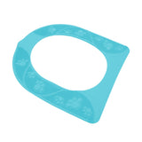 Four Season Universal Toilet Seat Cover Washable Silicone Non Slip Toilet Seat Cover Pad Sky Blue