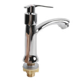 Single Cold Water Tap Water Saving Easy Control Water Flow Minimalist Modern Zinc Alloy Bathroom Sink Faucet