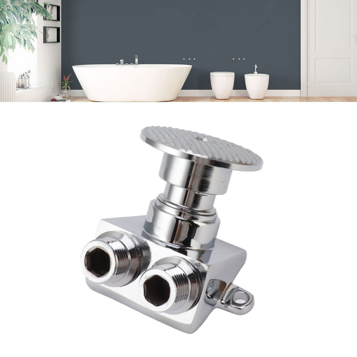Foot Pedal Valve Copper Touchless Foot Pedal Water Valve Set for Basin Water Tap Bathroom Basin Faucet