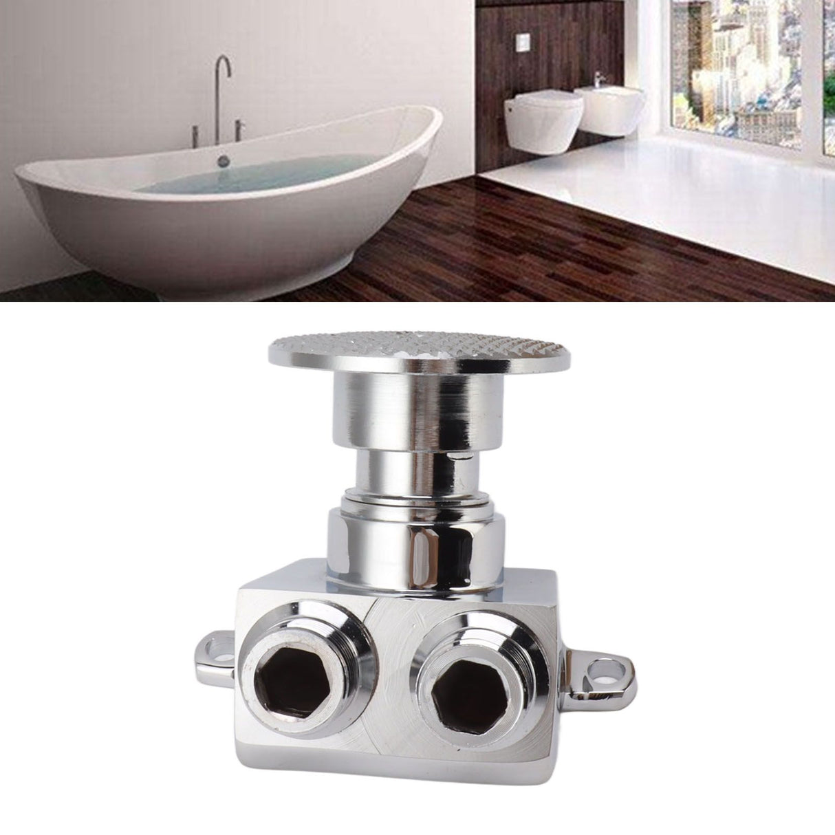 Foot Pedal Valve Copper Touchless Foot Pedal Water Valve Set for Basin Water Tap Bathroom Basin Faucet