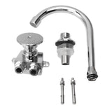 Foot Pedal Faucet Hands Free Foot Valve Flexible Hose Touchless Floor Mount Foot Control Faucet for Kitchen