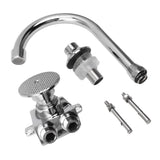 Foot Pedal Faucet Hands Free Foot Valve Flexible Hose Touchless Floor Mount Foot Control Faucet for Kitchen - Front View