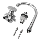 Foot Pedal Faucet Hands Free Foot Valve Flexible Hose Touchless Floor Mount Foot Control Faucet for Kitchen - Top-Down View