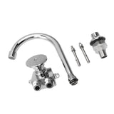 Foot Pedal Faucet Hands Free Foot Valve Flexible Hose Touchless Floor Mount Foot Control Faucet for Kitchen