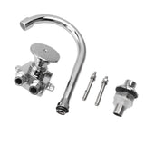 Foot Pedal Faucet Hands Free Foot Valve Flexible Hose Touchless Floor Mount Foot Control Faucet for Kitchen
