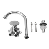 Foot Pedal Faucet Hands Free Foot Valve Flexible Hose Touchless Floor Mount Foot Control Faucet for Kitchen