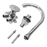 Foot Pedal Faucet Hands Free Foot Valve Flexible Hose Touchless Floor Mount Foot Control Faucet for Kitchen
