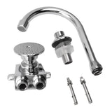 Foot Pedal Faucet Hands Free Foot Valve Flexible Hose Touchless Floor Mount Foot Control Faucet for Kitchen