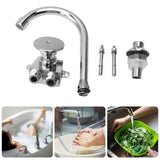 Foot Pedal Faucet Hands Free Foot Valve Flexible Hose Touchless Floor Mount Foot Control Faucet for Kitchen - Extra Image