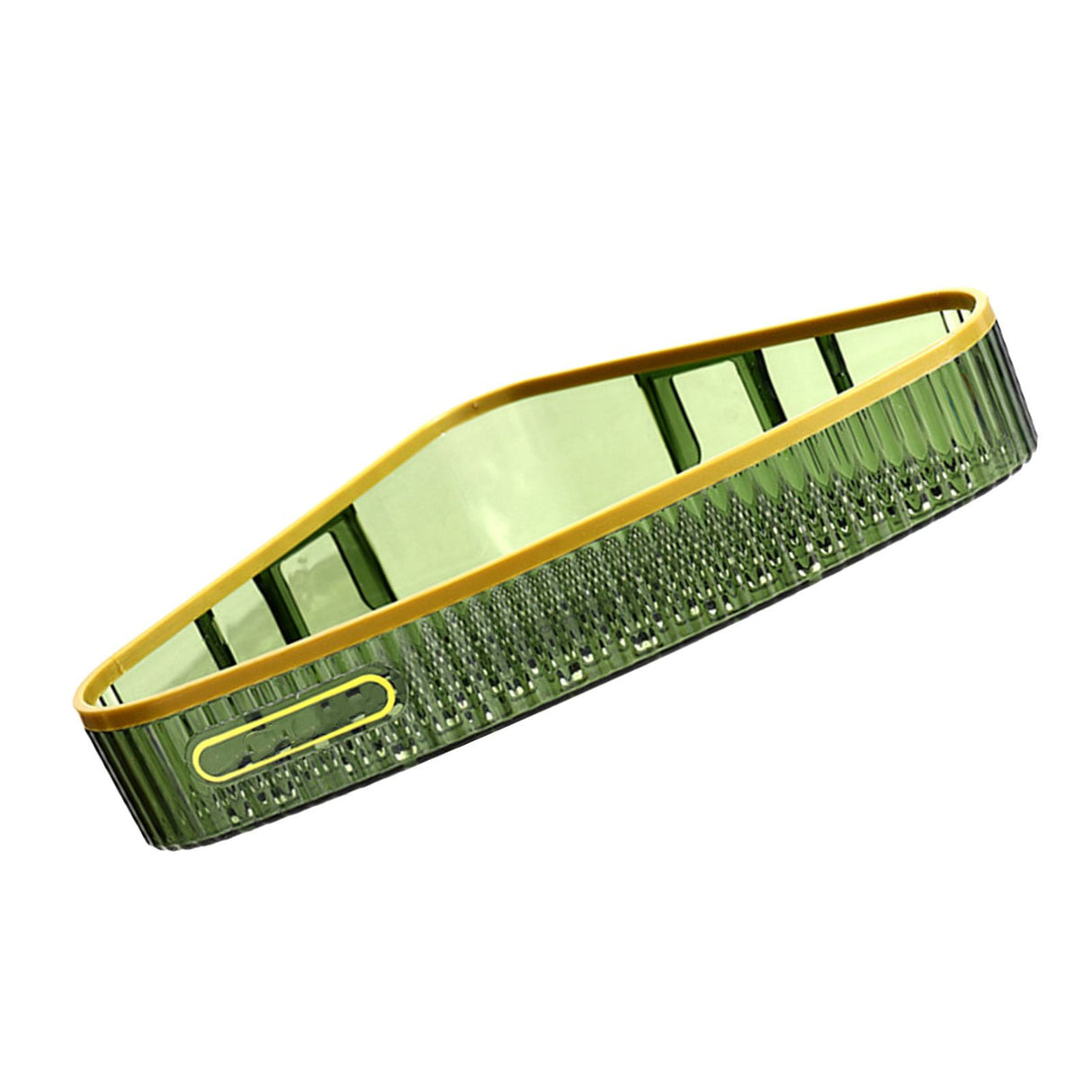 Wall Mounted Storage Rack Punch Free Shower Caddy Shelf Bathroom No Drilling Storage Rack for Household Triangle ‑ Dark Green