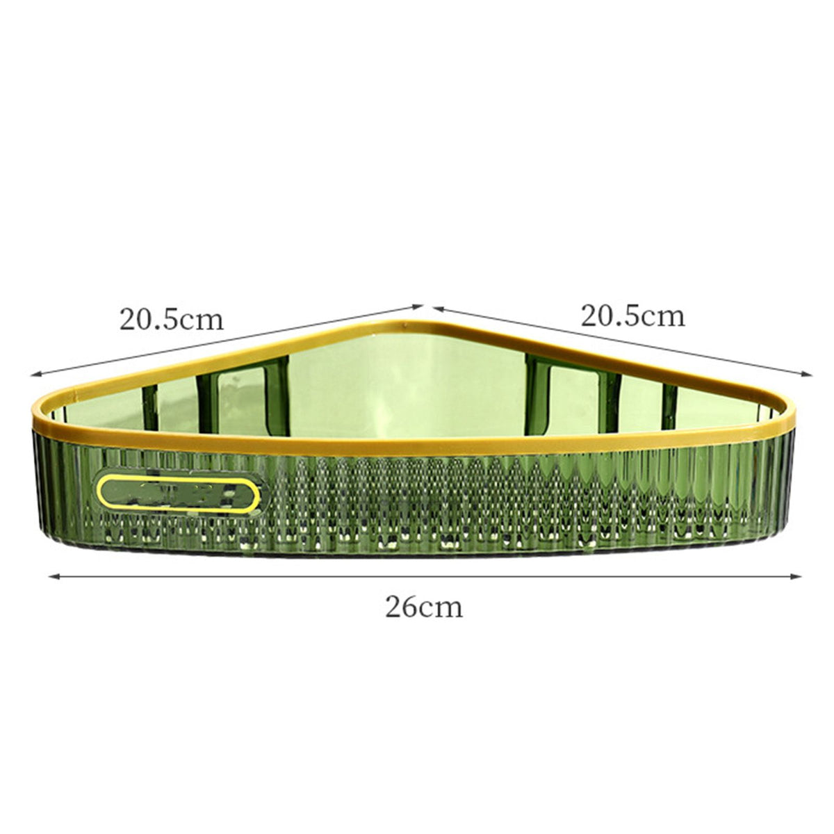 Wall Mounted Storage Rack Punch Free Shower Caddy Shelf Bathroom No Drilling Storage Rack for Household Triangle ‑ Dark Green