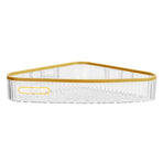 Wall Mounted Storage Rack Punch Free Shower Caddy Shelf Bathroom No Drilling Storage Rack for Household Triangle ‑ Transparent