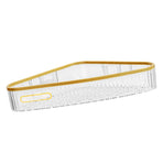 Wall Mounted Storage Rack Punch Free Shower Caddy Shelf Bathroom No Drilling Storage Rack for Household Triangle ‑ Transparent