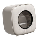 Toilet Paper Bathroom Set Box Punch Free Waterproof for Tissue Wall Mounted Decoration Light Khaki - Front View