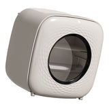 Toilet Paper Bathroom Set Box Punch Free Waterproof for Tissue Wall Mounted Decoration Light Khaki - Side View
