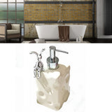 Shampoo Dispenser Bottle Ceramic Large Capacity Home Decoration with Pump for Bathroom Large White - Rear View