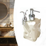 Shampoo Dispenser Bottle Ceramic Large Capacity Home Decoration with Pump for Bathroom Large White