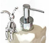 Shampoo Dispenser Bottle Ceramic Large Capacity Home Decoration with Pump for Bathroom Large White