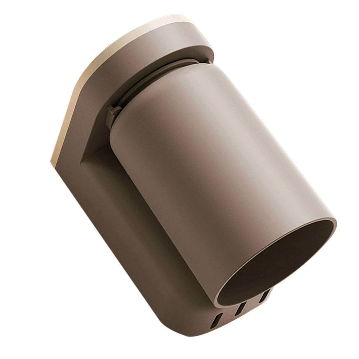 Wall Mounted Toothbrush Holder with Drainage Function Self Adhesive Toothbrush Holder with Cups for Bathroom Caramel Brown