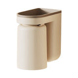 Wall Mounted Toothbrush Holder with Drainage Function Self Adhesive Toothbrush Holder with Cups for Bathroom Beige