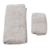 1 Bath Towel 1 Hand Towel Pure Quick Drying Absorbent Cotton Bath Towel Set for Adults 70x140cm - Side View