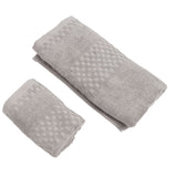 1 Bath Towel 1 Hand Towel Pure Quick Drying Absorbent Cotton Bath Towel Set for Adults 70x140cm - Close-Up Angle