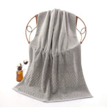 1 Bath Towel 1 Hand Towel Pure Quick Drying Absorbent Cotton Bath Towel Set for Adults 70x140cm
