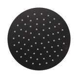 Ultra Thin Rainfall Shower Head Rain Waterfall Stainless Steel Fixed Showerhead Round Black 8in