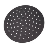 Ultra Thin Rainfall Shower Head Rain Waterfall Stainless Steel Fixed Showerhead Round Black 8in