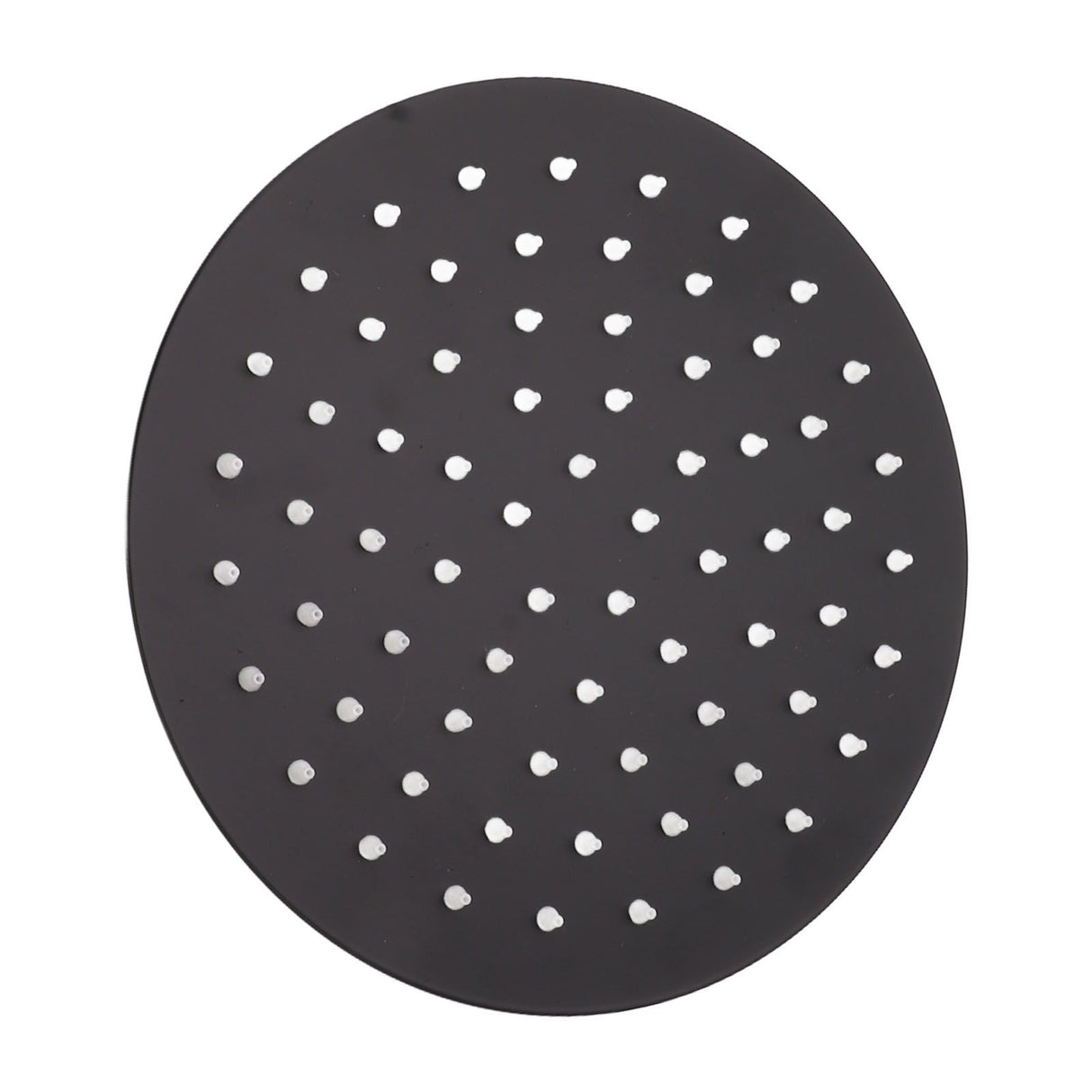 Ultra Thin Rainfall Shower Head Rain Waterfall Stainless Steel Fixed Showerhead Round Black 8in