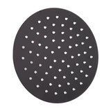Ultra Thin Rainfall Shower Head Rain Waterfall Stainless Steel Fixed Showerhead Round Black 8in