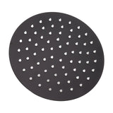 Ultra Thin Rainfall Shower Head Rain Waterfall Stainless Steel Fixed Showerhead Round Black 8in - Extra Image