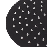 Ultra Thin Rainfall Shower Head Rain Waterfall Stainless Steel Fixed Showerhead Round Black 8in