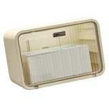 Tissue Box Cover Wall Mounted 2 in 1 Waterproof Tissue Holder Dispenser Box Cover for Bathroom Transparent White