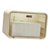 Tissue Box Cover Wall Mounted 2 in 1 Waterproof Tissue Holder Dispenser Box Cover for Bathroom Transparent White