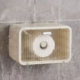 Tissue Box Cover Wall Mounted 2 in 1 Waterproof Tissue Holder Dispenser Box Cover for Bathroom Transparent White
