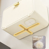 Tissue Box Cover Wall Mounted 2 in 1 Waterproof Tissue Holder Dispenser Box Cover for Bathroom Milky White - Extra Image
