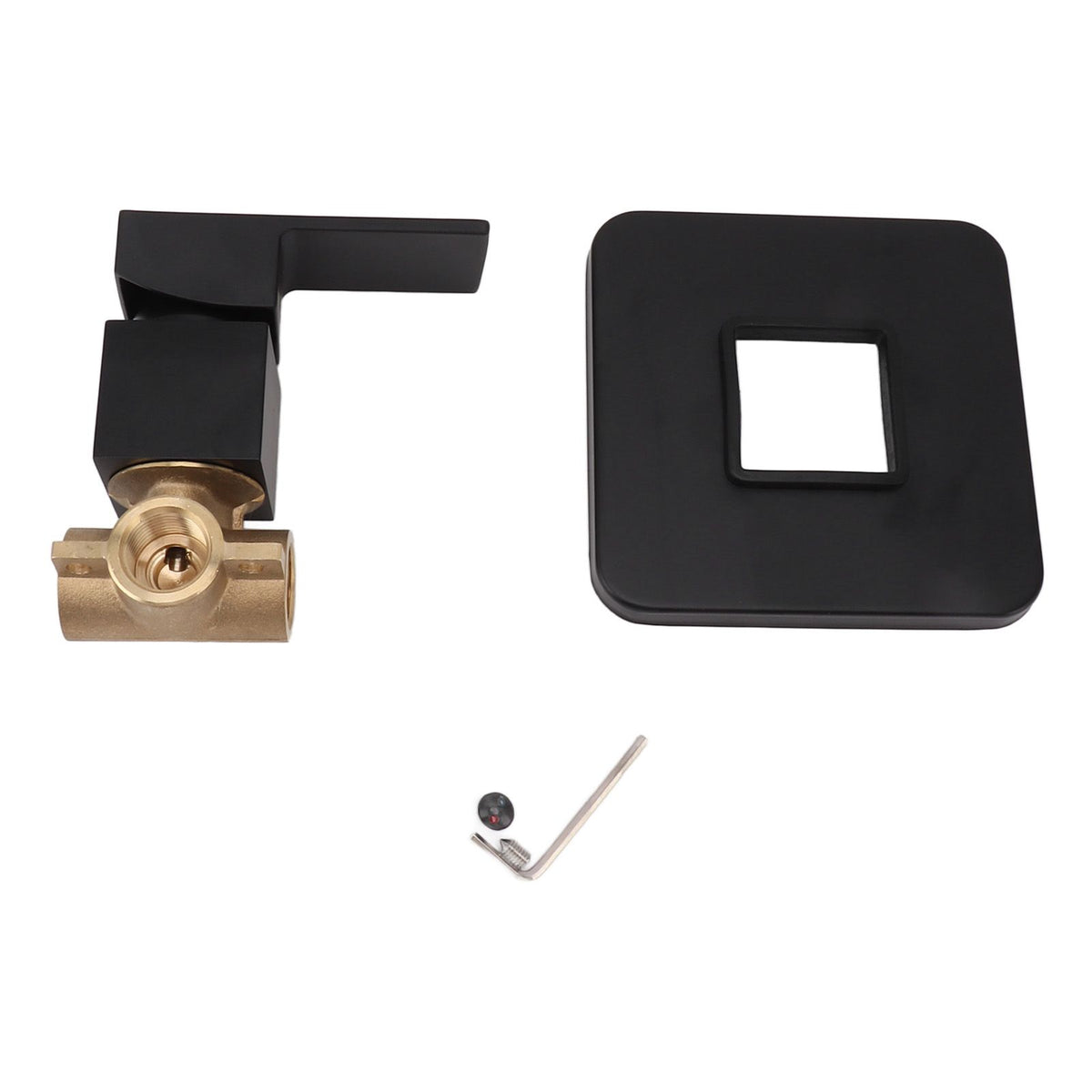 Shower Valves Wall Mount Copper Faucet Shower Rough In Valve Bathroom Trim Kit Single Handle Tub Shower Valve Mixer Black