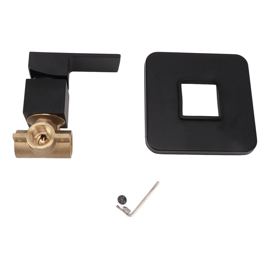 Shower Valves Wall Mount Copper Faucet Shower Rough In Valve Bathroom Trim Kit Single Handle Tub Shower Valve Mixer Black