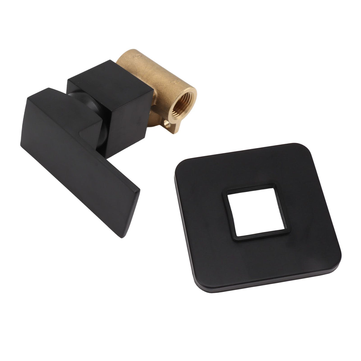 Shower Valves Wall Mount Copper Faucet Shower Rough In Valve Bathroom Trim Kit Single Handle Tub Shower Valve Mixer Black