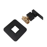 Shower Valves Wall Mount Copper Faucet Shower Rough In Valve Bathroom Trim Kit Single Handle Tub Shower Valve Mixer Black - Top-Down View