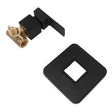 Shower Valves Wall Mount Copper Faucet Shower Rough In Valve Bathroom Trim Kit Single Handle Tub Shower Valve Mixer Black