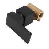 Shower Valves Wall Mount Copper Faucet Shower Rough In Valve Bathroom Trim Kit Single Handle Tub Shower Valve Mixer Black - Rear View