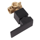 Shower Valves Wall Mount Copper Faucet Shower Rough In Valve Bathroom Trim Kit Single Handle Tub Shower Valve Mixer Black - Low Angle