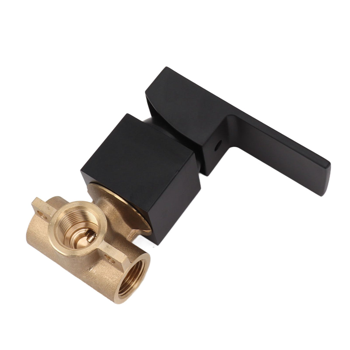 Shower Valves Wall Mount Copper Faucet Shower Rough In Valve Bathroom Trim Kit Single Handle Tub Shower Valve Mixer Black