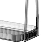 Cosmetic Storage Rack Double Layer Clear Detachable Modern Countertop Cosmetic Organizer for Dressing Table Smoke Gray - Extra Image