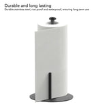 Paper Towel Holder Countertop Stainless Steel Black Perfect Tear Paper Towel Roll Holders for Bathroom Kitchen
