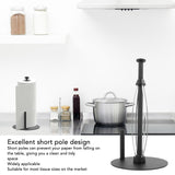Paper Towel Holder Countertop Stainless Steel Black Perfect Tear Paper Towel Roll Holders for Bathroom Kitchen